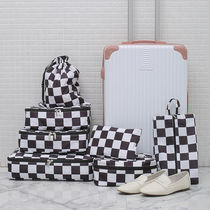 Special lattice travel storage bag set suitcase finishing high quality portable sub-package storage bag