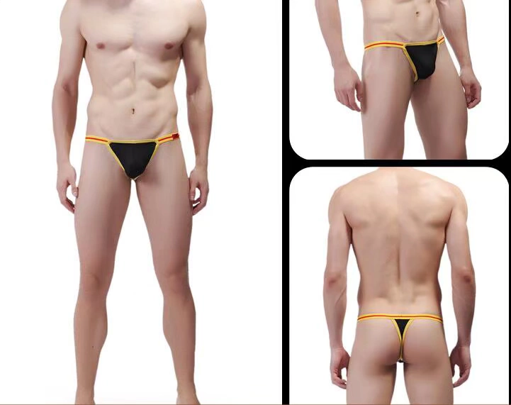 Sexy thong nam tóm tắt gợi cảm đàn hồi chặt chẽ jj set băng lụa quần lót đồng tính mượt quần hình chữ T quần lồi