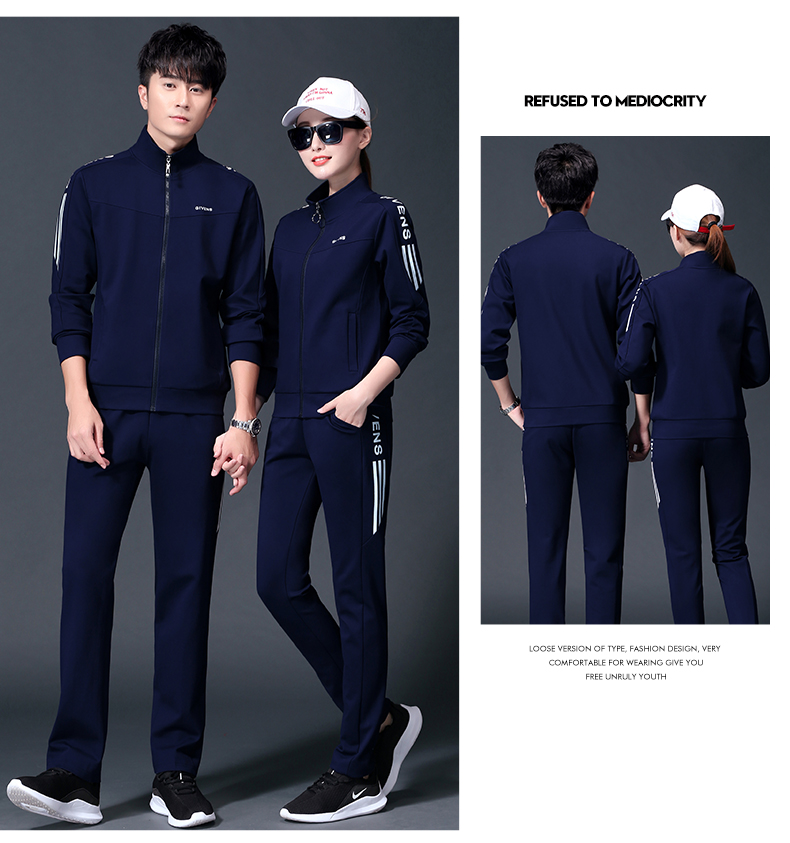 361 bộ đồ thể thao unisex quần áo đội nhảy ma kích thước lớn Jordan nhóm mua đôi quần áo cotton chạy bình thường - Thể thao sau bộ quần áo gió thể thao nam