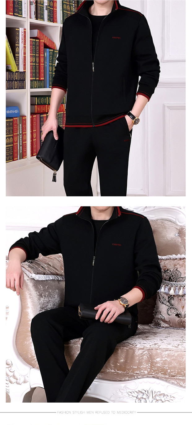 Bộ đồ thể thao mùa xuân và mùa thu của Jordan Bộ ba mảnh 361 cho nam Kích cỡ lớn - Thể thao sau áo thể thao nữ adidas