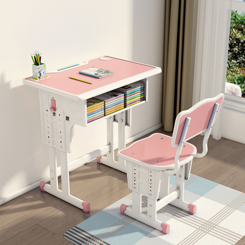 School with children's desks and chairs primary and secondary school students tutorial class learning table set writing desk home