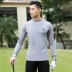 Miễn phí vận chuyển! Áo sơ mi golf mùa thu và mùa đông Áo thun nam tay dài Plus nhung dày ấm áp quần áo bó sát