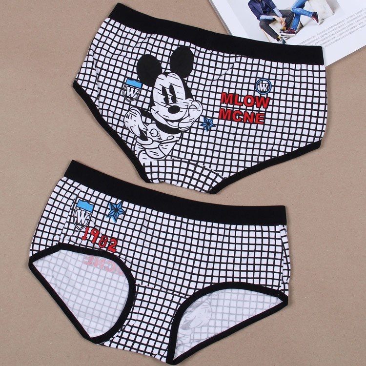 Nữ võ sĩ Mickey cotton Đồ lót cặp đôi dễ thương Đồ lót quần tam giác đồ lót cho người béo