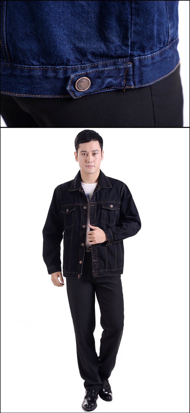 Mùa xuân và mùa thu mới trung niên cha tải denim áo khoác phần mỏng kích thước lớn lỏng lẻo trung niên áo khoác nam denim vest nam