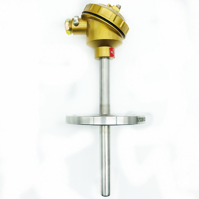 Shanghai meter factory thermocouple WRN-430 L=650 Phi1 1 6 M M flange DN50 K type 0-1000 ° C