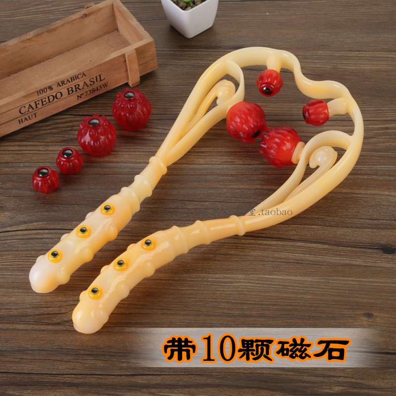 Manual Cervical Spine Massager Clip Neck Acupoint Massage Instrument Neck Shoulder Knocks For Magnetic Therapy Massage Stick Knead Press