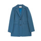 EM August blue suit jacket female spring and autumn style small chic design sense niche casual commuter suit