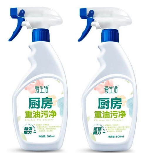 2 Bottles Green Leaf Love Life Powerful Kitchen Heavy Oil Stain Net Range Hood Tile Heavy Oil Stain Removal free cleaning detergent