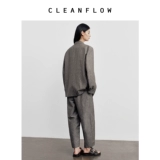 CLEANFLOW Элитный шерстяной элегантный весенний пиджак классического кроя из сандалового дерева, изысканный стиль