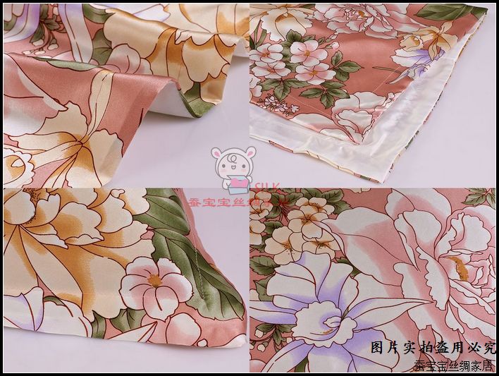 Một "mỹ phẩm" tự nhiên toàn bộ vỏ gối / khăn lụa 100 mặt lụa đẹp chống nhăn - Gối trường hợp gối kim đan