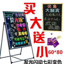 Billboard Custom Showcase Shelves Handwritten Luminous Character Sign Standing Signs Advertising Light Box Standing LED blackboard Commercial