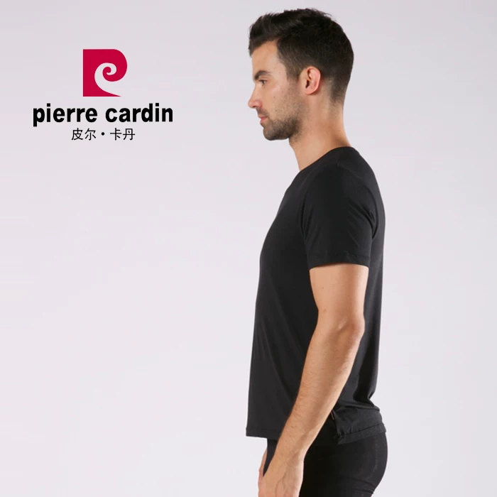 Pierre Cardin, мужское нижнее бельё, тонкая эластичная базовая майка, с коротким рукавом, V-образный вырез