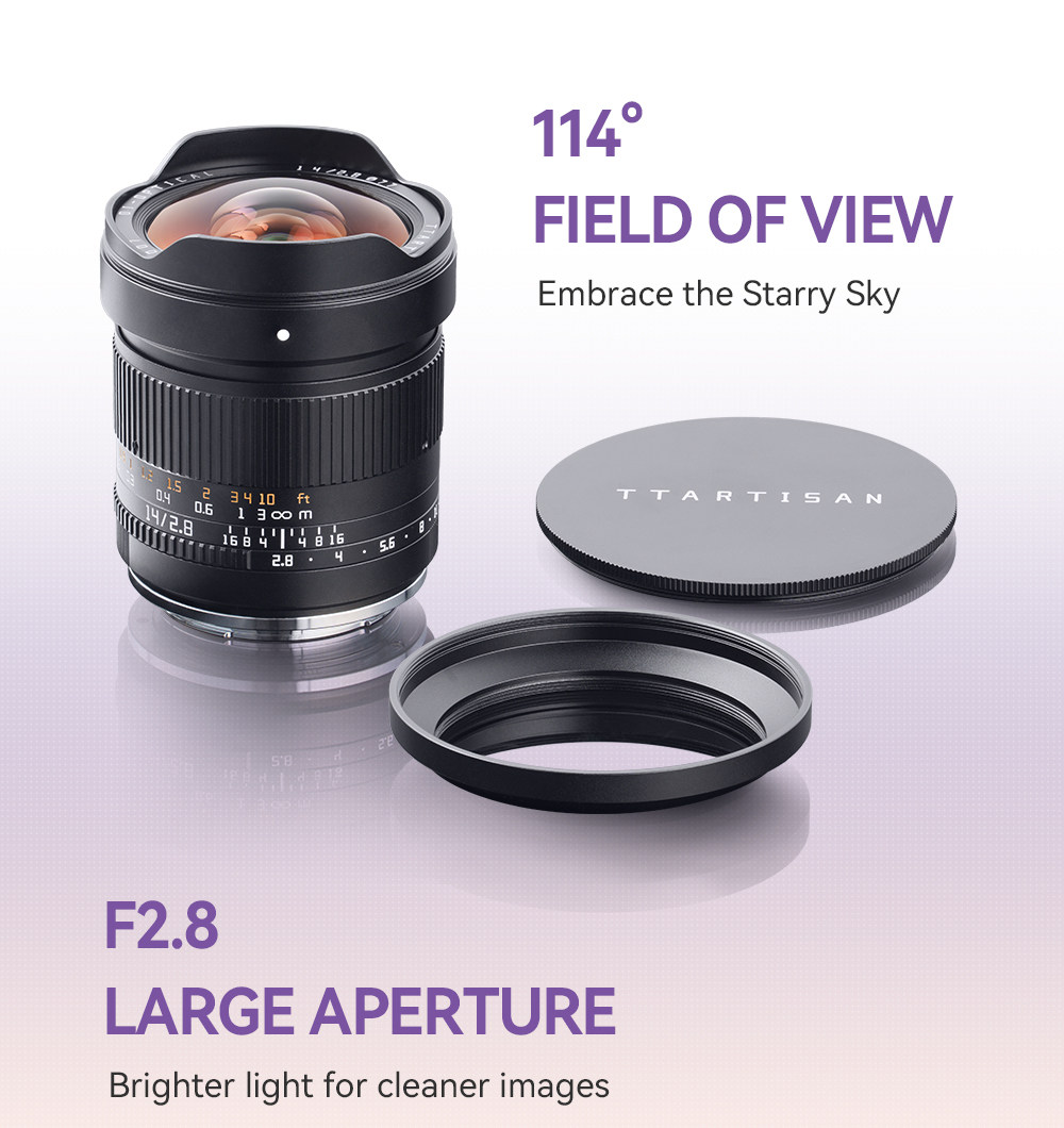 TTArtisan 14mm F2.8 ASPH Full Frame Ultra-Wide-Angle Lens For Sony