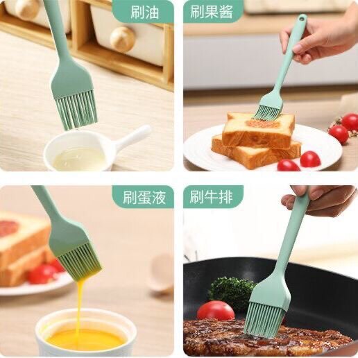 Набор посуды для выпекания 五件套食品级硅胶烘焙工具套装耐高温刮刀油刷打蛋器食品夹铲子 Luc