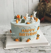 Net Redson Family Carrot Little House Bamboo Basket Birthday Cake Decoration plugin 10