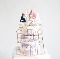 Net Red Little Red Book birthday cake decoration decoration fantasy castle riding unicorn Wishing Star Girl ornaments