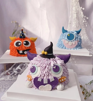 Net red in Halloween cake decoration fittings Little Devil horn cake plugin Halloween plugin