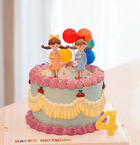 Pigtail needle girl Nana rabbit baker creative baking piece girl birthday cake decoration doll