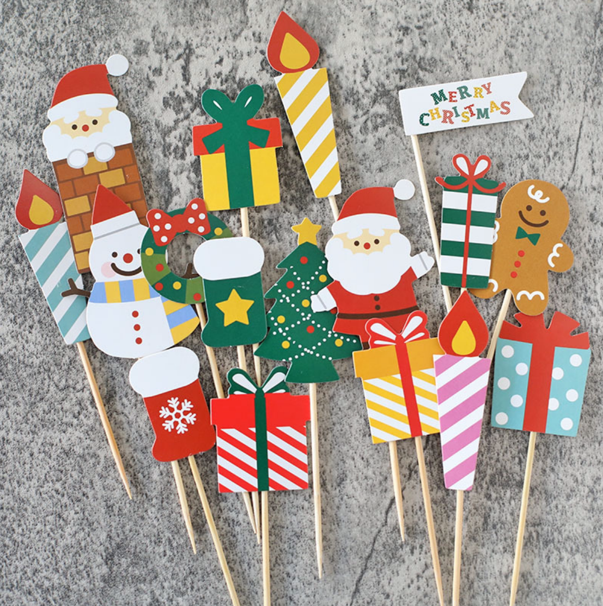 Christmas Cake Decoration Santa Christmas Tree Elk Deer Baby Snowman Baking Plugin Illustrator Festival Dress 