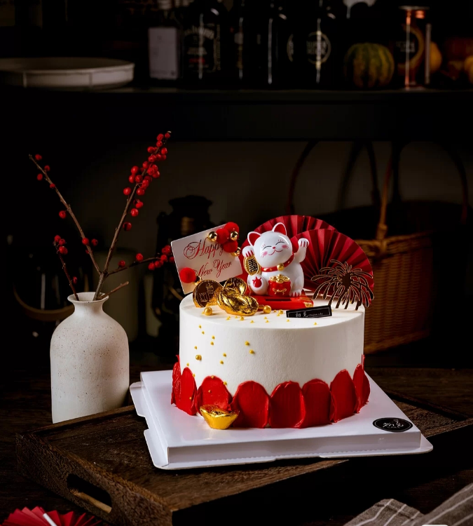 Birthday Cake Decoration Swing for New Year's Fat Property Fortune Cat Swing Pieces Gross Ball Gold Beads Rich Plug-in Electric Shaky