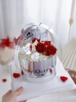 Silver Universe Everything Same Goddess Day Happy Cake Behind Cake Plugin High-grade Bright Silver Goddess Festival Dress