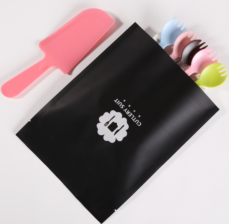 Cake cutlery set Plastic disposable cake knife and fork dish set Birthday cake knife and fork plate combination 