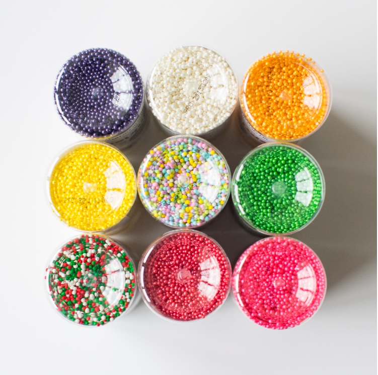 Cake decoration export surplus single 2mm color small round beads sugar beads Pearl sugar decorative sugar beads multi-color optional 85g