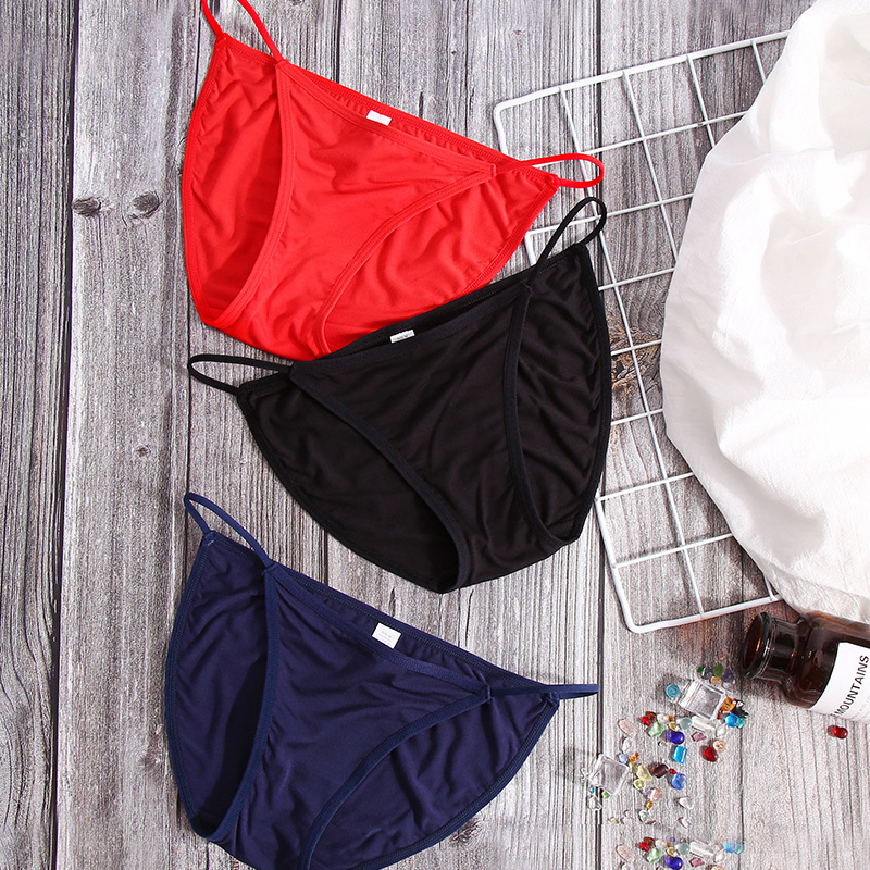 Women's Modal Underwear, Low-Waist, Thin Straps, Japanese Style, Seamless, Sexy, Cotton Crotch, Women's Briefs, Breathable