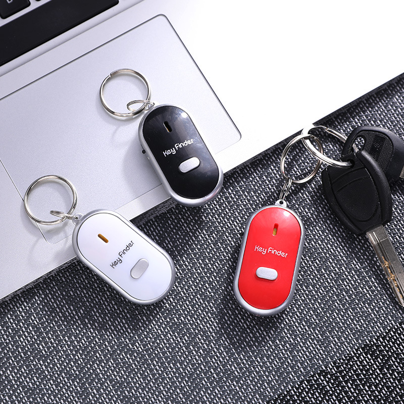 Keychain Finder Creative Whistle Key Drop-Proof Audio Sense Finder LED Electronic Reminder