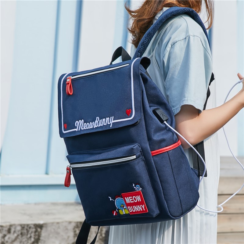 High Junior High School Bag Girl Large Capacity Elementary School Kids Double Shoulder Bag Fashion Tide Cute 2020 Han version original Cebu Package
