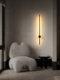 All-copper minimalist long wall lamp living room TV background wall modern simple Italian designer grille 2026 new style