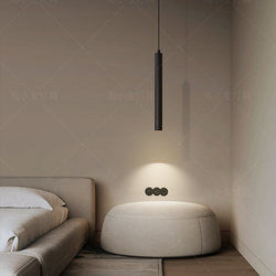 All-Copper Minimalist Bedroom Bedside Pendant Light Nordic Modern Simple Light Luxury Designer Style Living Room Background Wall Small Pendant Light