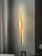 All-Copper Wall Lamp for Living Room, Light Luxury, High-End Minimalist Long Strip Grille Tv Background Wall Lamp, Bedroom Bedside, New Chinese Style