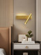 All-Copper Master Bedroom Bedside Reading Wall Lamp, Simple Modern Creative Minimalist Room Eye-Protection Study Wall-Mounted Lighting Fixture