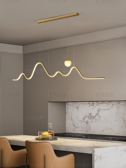 All-Copper Restaurant Chandelier, Modern Minimalist Dining Table Bar Counter, Italian Minimalist Light Luxury Mountain Peak Dining Room Lamp, 2026 New Model