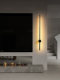 All-copper minimalist long wall lamp living room TV background wall modern simple Italian designer grille 2026 new style