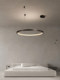 All-Copper Italian Minimalist Living Room Chandelier, Modern Simple High-End Atmospheric Villa Lobby Led Light Luxury Chandelier Main Light