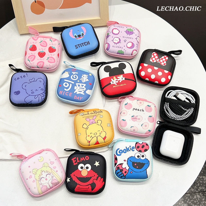 Cartoon Bluetooth Headset Storage Bag, Data Cable, USB Flash Drive, Key, Cute Storage Box, Mini Coin Purse, Convenient Box