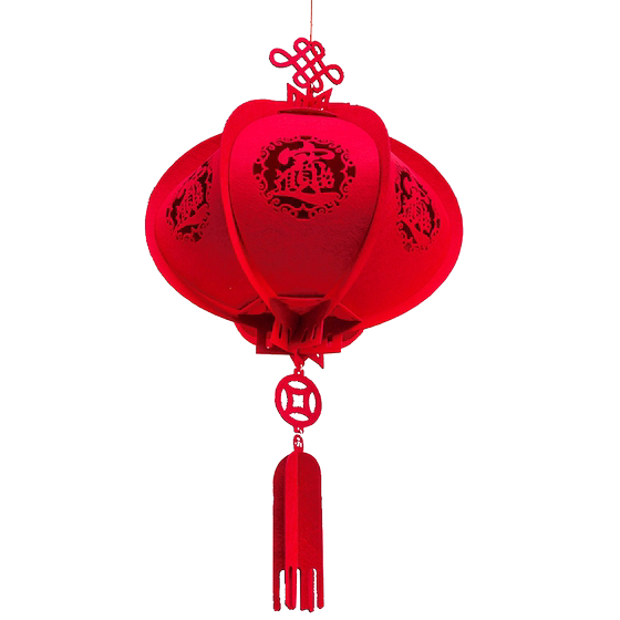 Shopping mall and supermarket opening decoration little red lantern gold store pendant New Year palace lantern Spring Festival blessing scene layout pendant