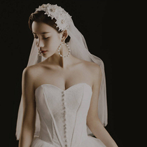 Republic of China style retro hat French veil brigade tour Joker simple lace flower Pearl soft yarn hair hoop headwear