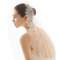 Retro new lace eyelashes lace bride wedding veil Mori Super fairy tail soft yarn