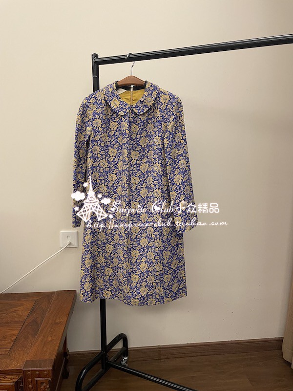 Niche ~ Peter Pan Collar Comfortable Double Layer Silk Cotton Dress 0810011