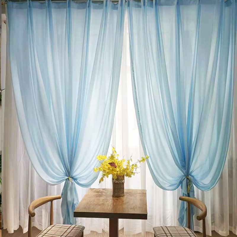 Clearance Chiffon Gauze Dense Soft Sheer Curtain White Blue Dreamy Fairy Living Room Dining Room Study Bay Window Solid Color Light Filtering Clearance Chiffon Gauze Dense Soft Sheer Curtain White Blue Dreamy Fairy Living Room Dining Room Study Bay Window Solid Color Light Filtering
