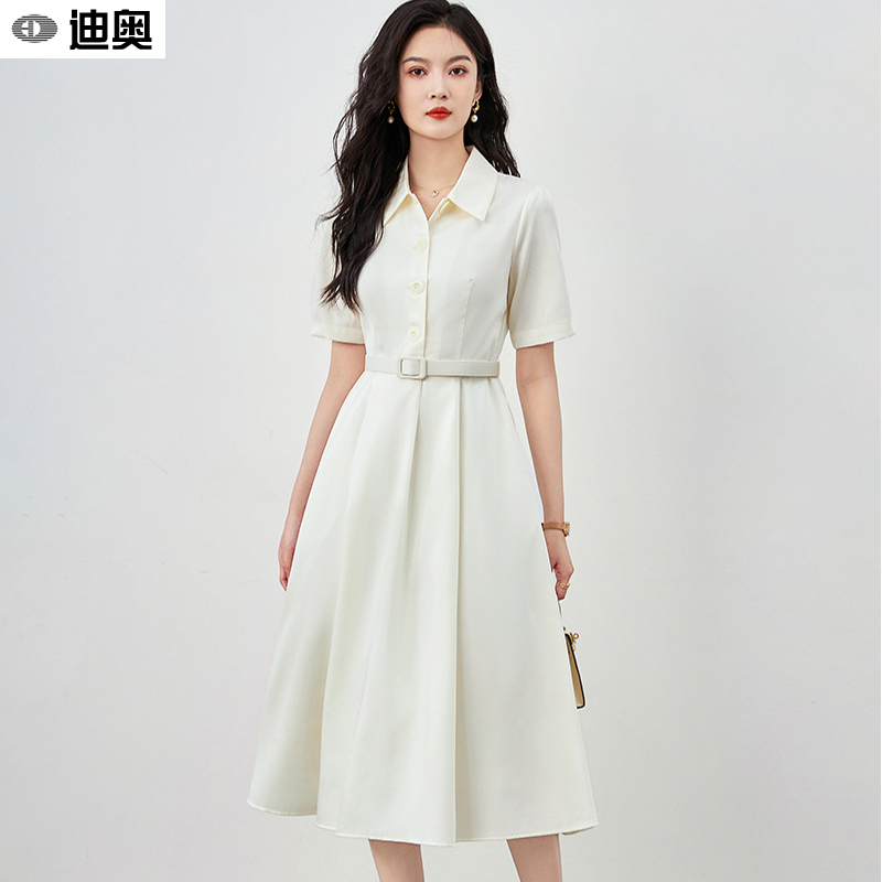 Dior-Style Dress for Women, French-Style Elegant Waist-Cinching Suit Dress, Formal Occasion High-End White Dress