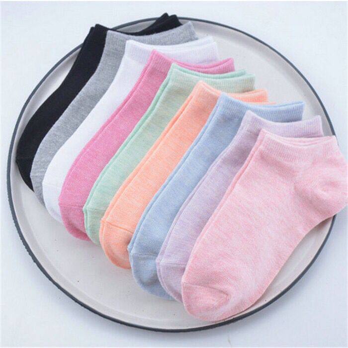 (2-10 Double) Sox Children Short Sox Women's Stealth Sox Socks White Socks Student Socks Summer Korean version Pure color Sox