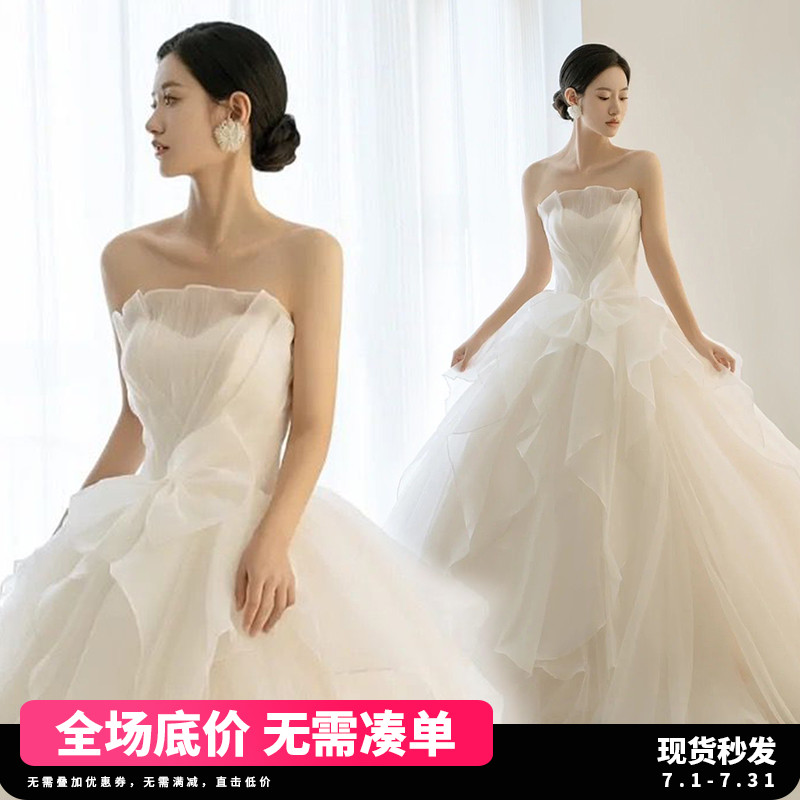 天使嫁衣 Tube top for princess for bride, wedding dress, evening dress, french style