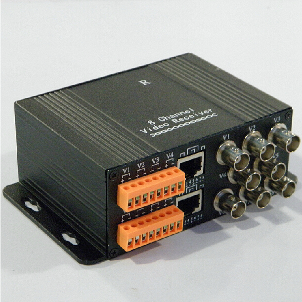 Active 8-way transmitter twisted pair film transceiver network route transmission lightning protection anti-interference amplification extension 8-way