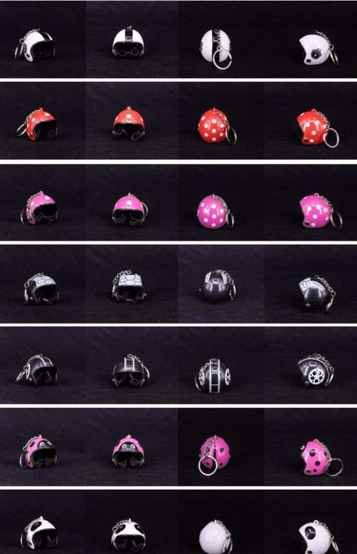 Phụ kiện xe máy mũ bảo hiểm móc khóa Harley retro mũ bảo hiểm chìa khóa vòng mũ bảo hiểm trang trí đèn pha xe máy