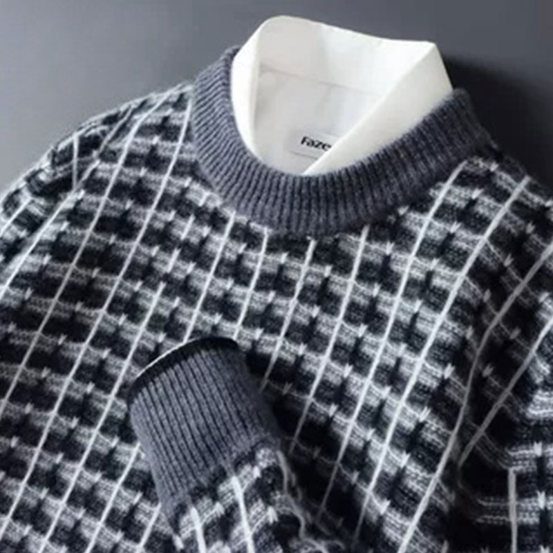 Stephen 100% Pure Cashmere Sweater Men's New Winter Thickened Warm Round Neck Sweater Loose Knitted Base Layer Sweater