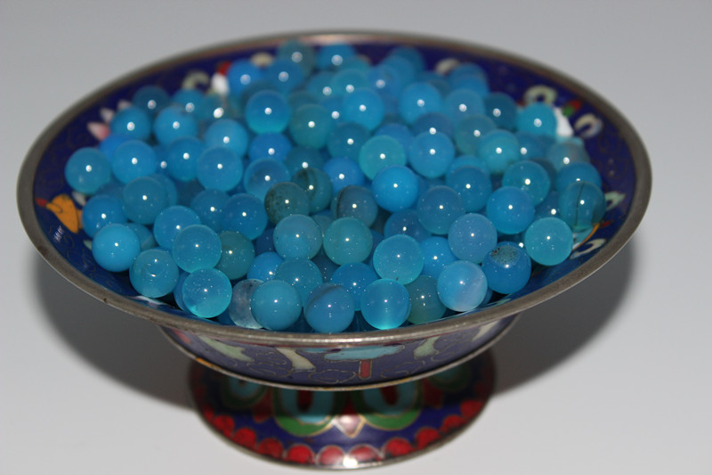 Premium blue round agate, seven gems for man tea, hidden gems, 50 grams, 1 tael
